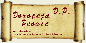 Doroteja Peović vizit kartica